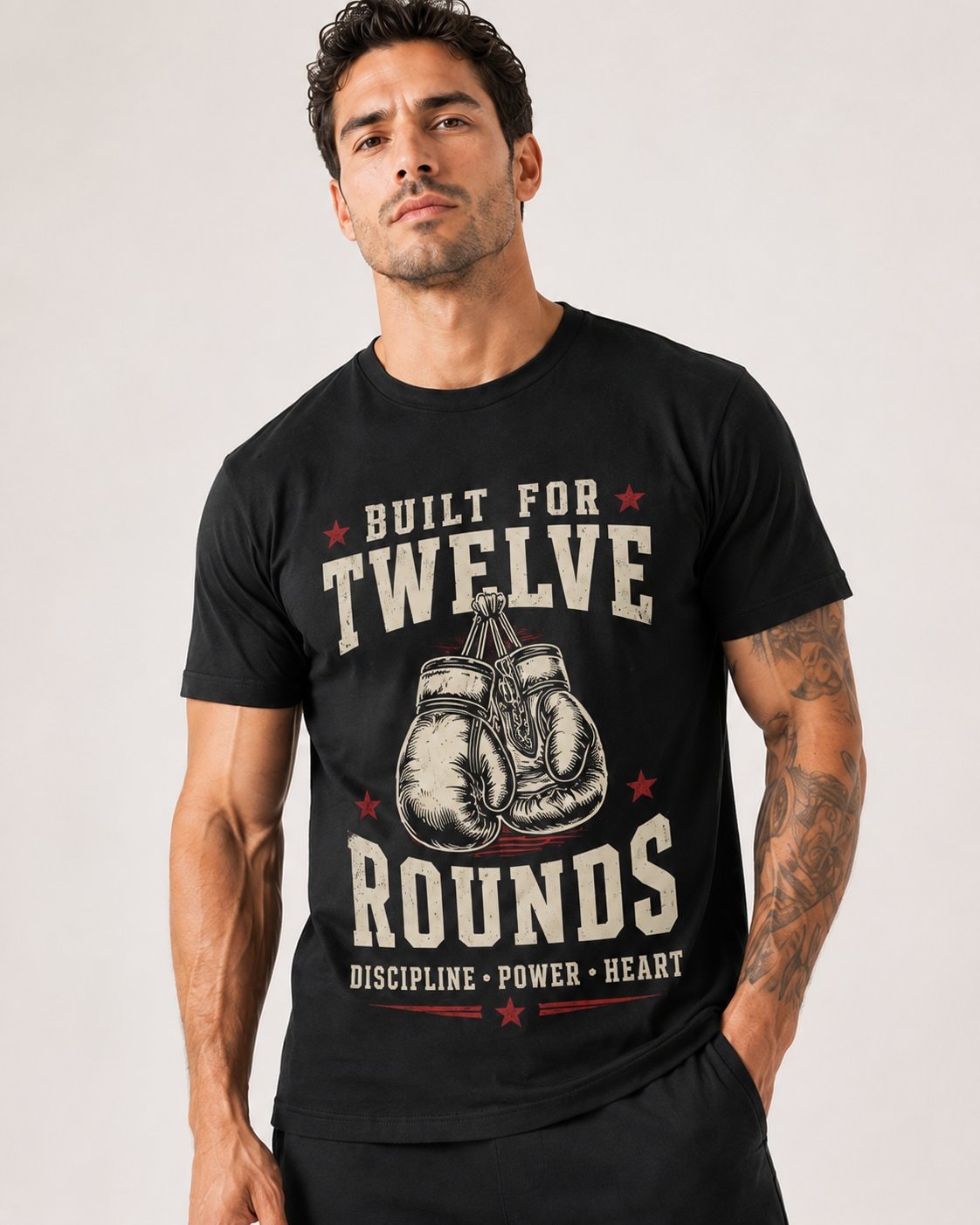 Built for Twelve Rounds Unisex T-Shirt-Black-2
