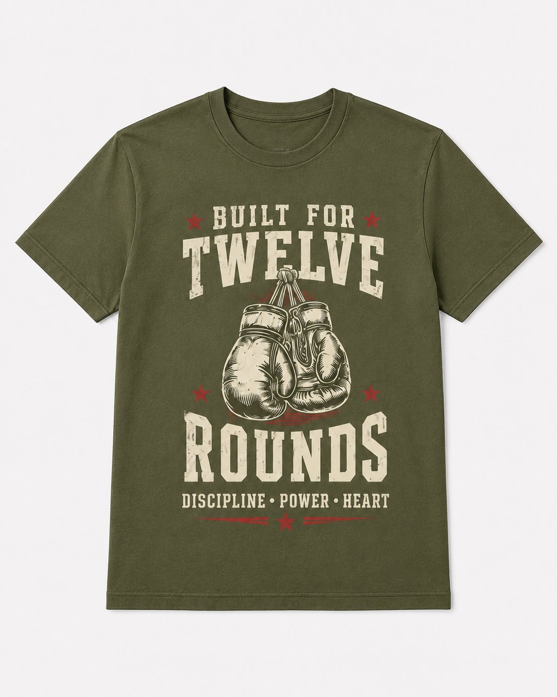 Built for Twelve Rounds Unisex T-Shirt-Military Green-3