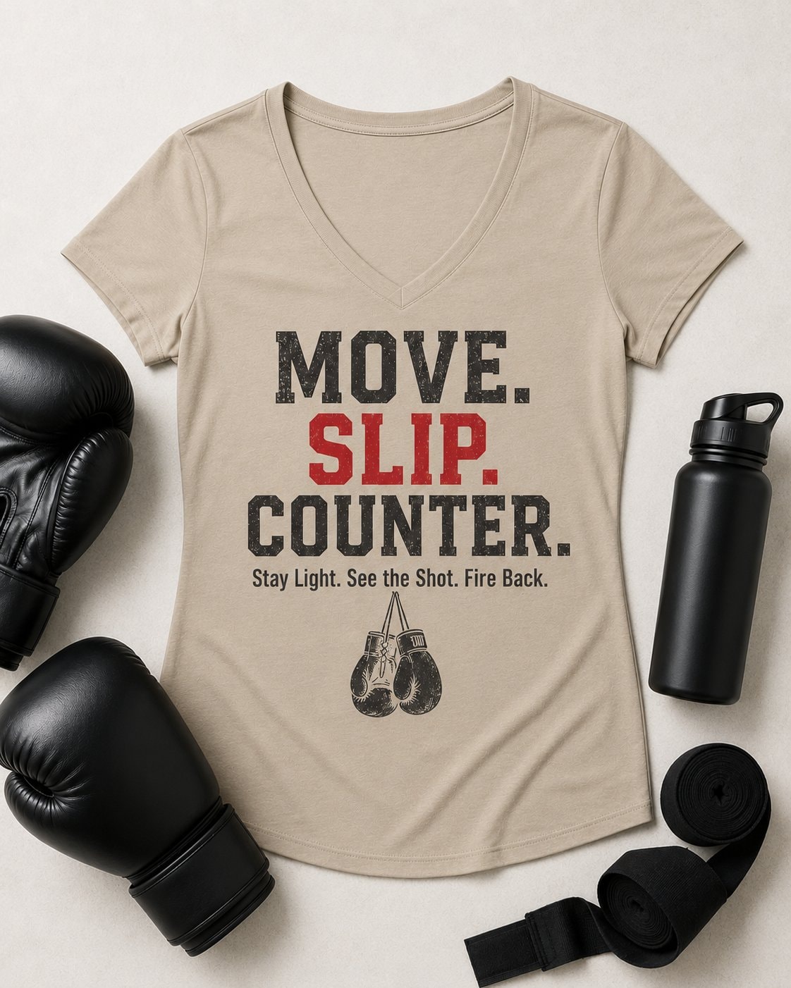 Move Slip Counter Women's V-Neck T-Shirt-Maroon-4