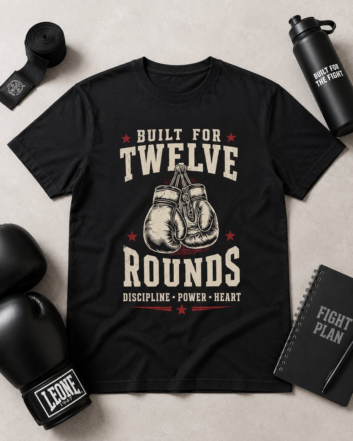 Built for Twelve Rounds Unisex T-Shirt-Black-4