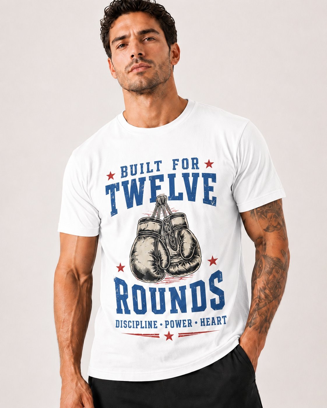 Built for Twelve Rounds Unisex T-Shirt-White-2