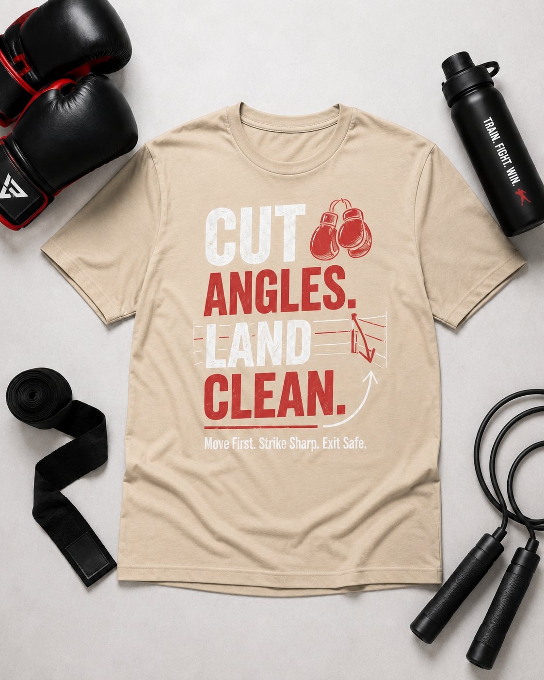 Cut Angles Land Clean Men's T-Shirt-Sand-4
