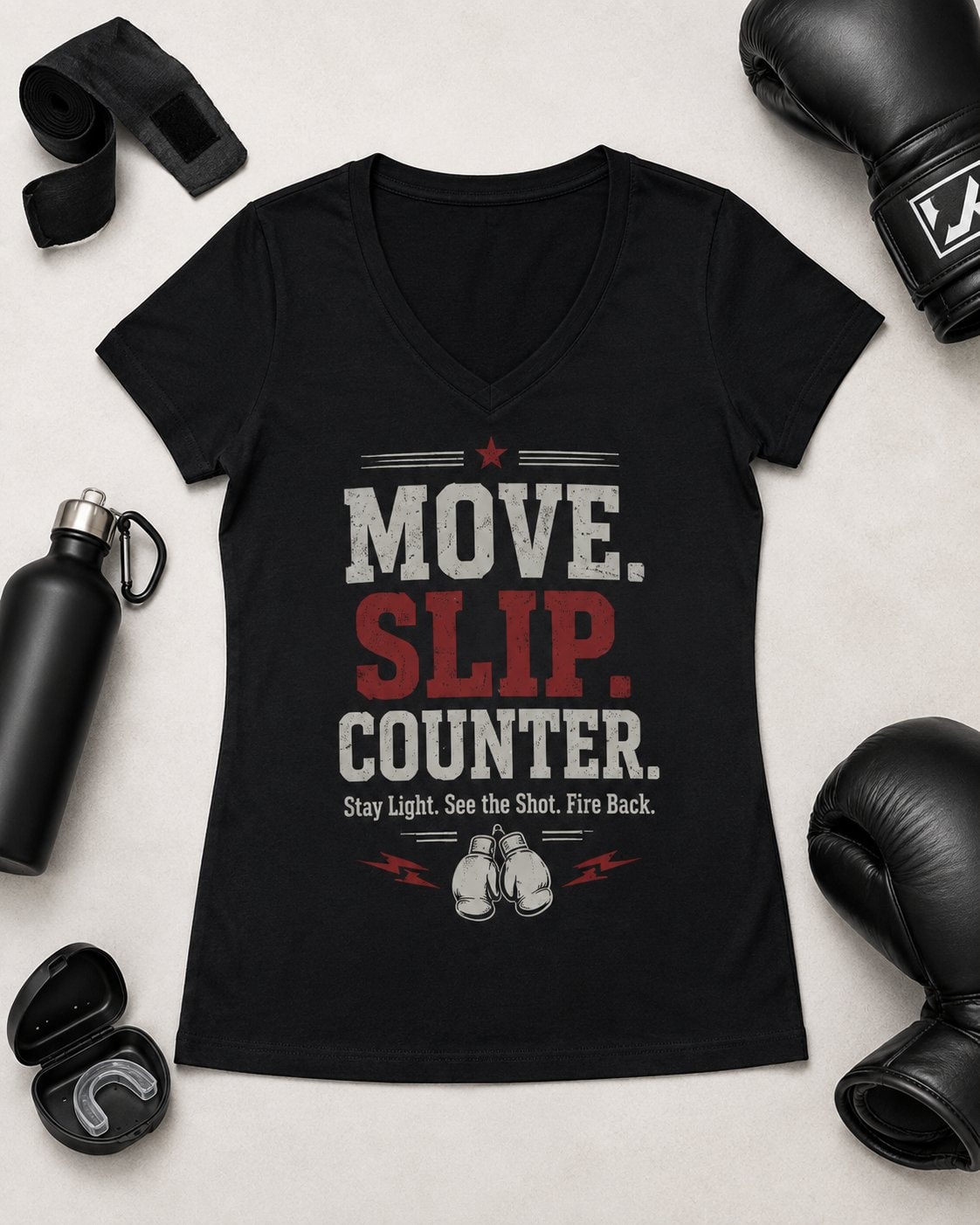 Move Slip Counter Women's V-Neck T-Shirt-Sand-4