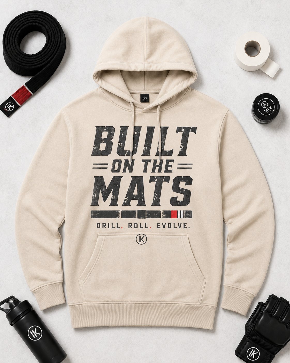 Built on the Mats Men's Hoodie-Sand-4
