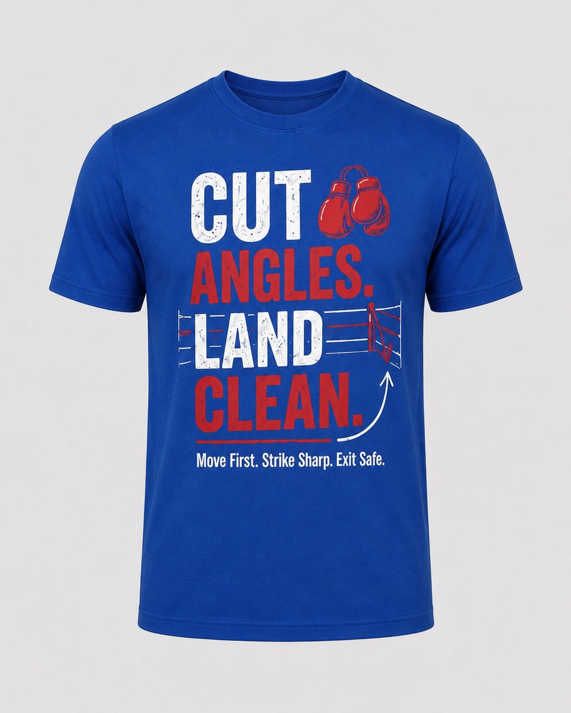 Cut Angles Land Clean Men's T-Shirt-Royal Blue-3