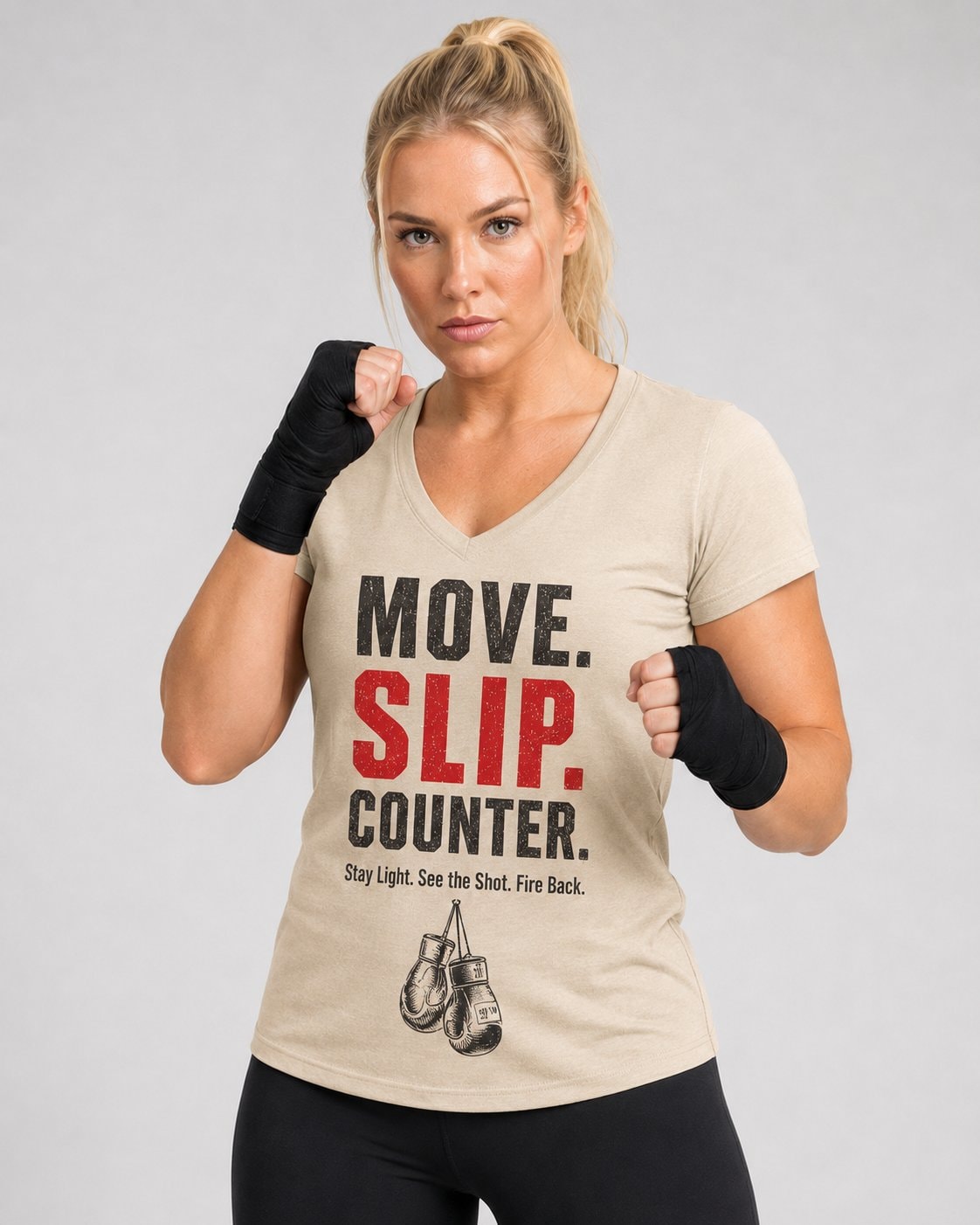 Move Slip Counter Women's V-Neck T-Shirt-Maroon-2