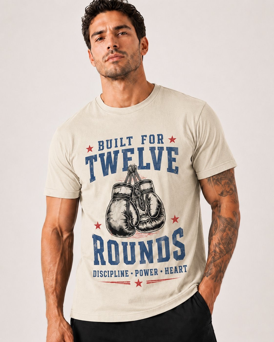 Built for Twelve Rounds Unisex T-Shirt-Sand-2