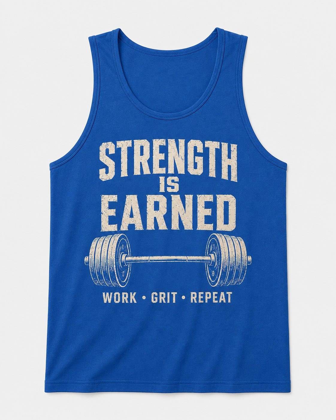 Strength Is Earned Men's Tank Top-Royal Blue-3
