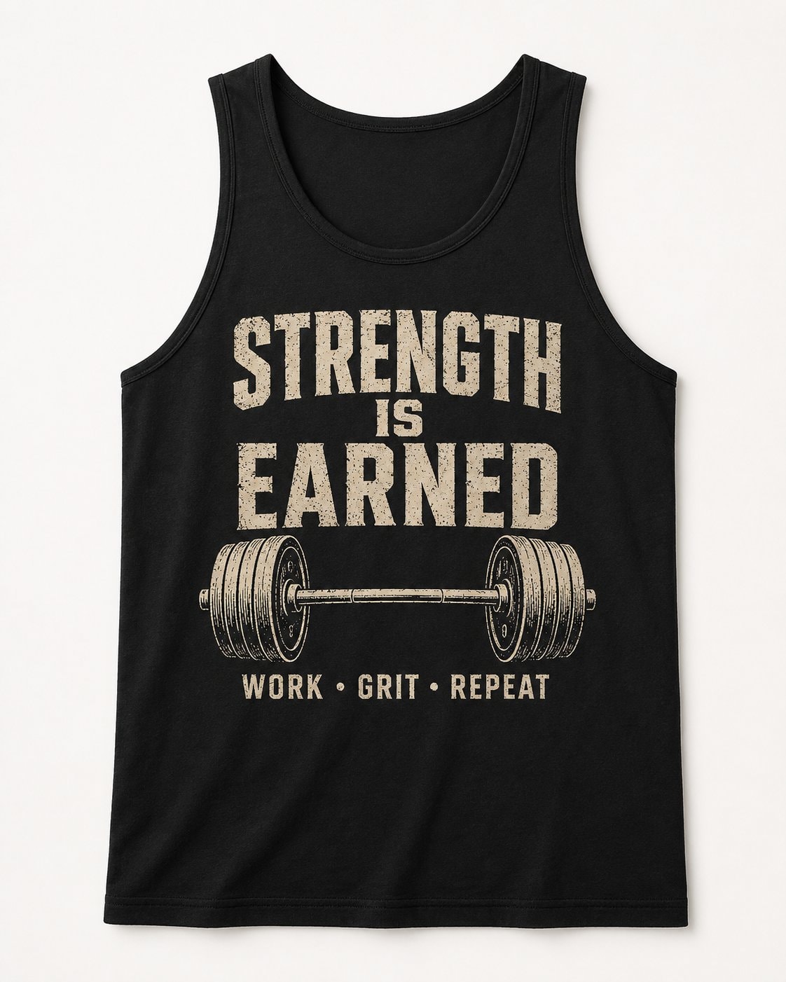 Strength Is Earned Men's Tank Top-Black-3