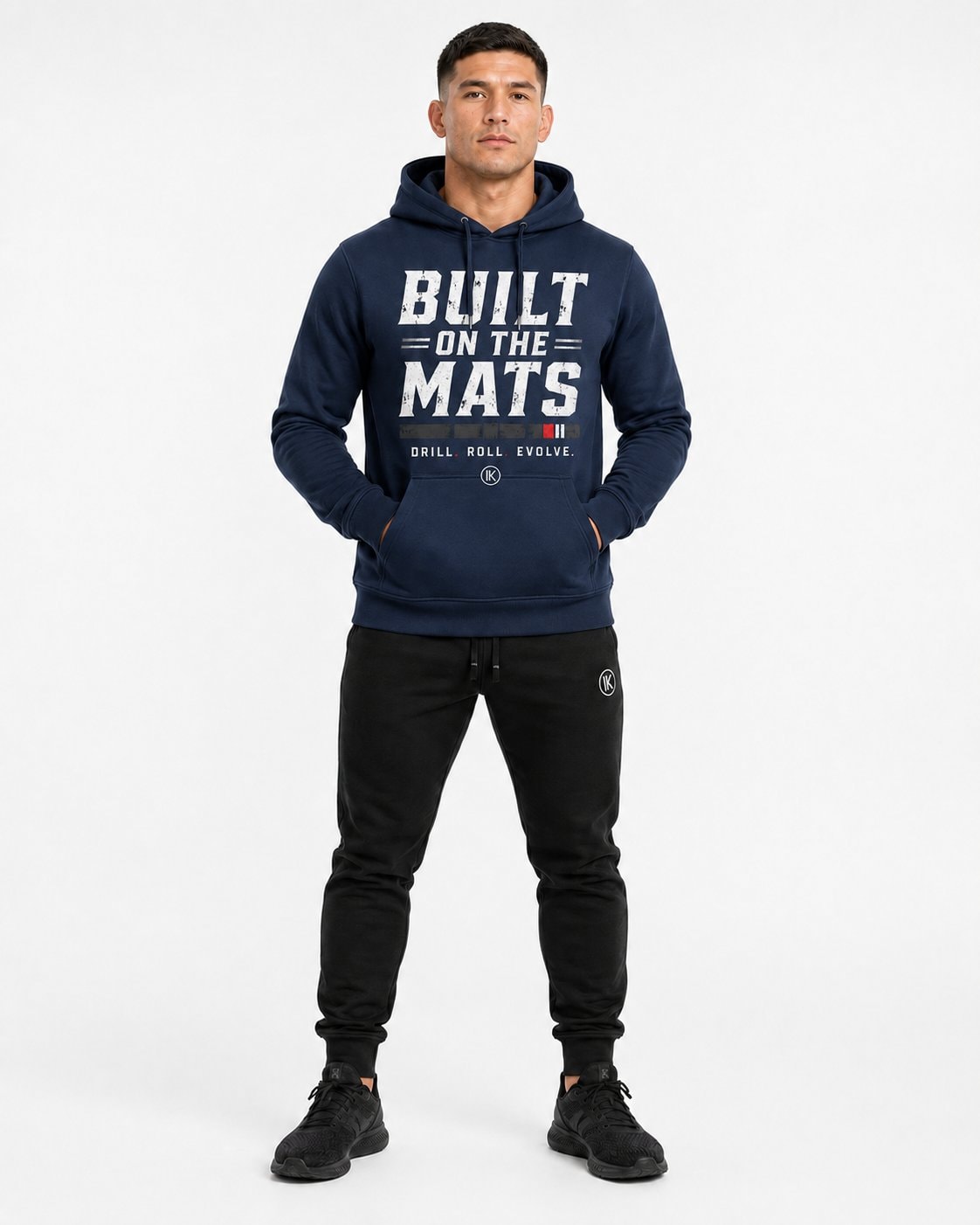 Built on the Mats Men's Hoodie-Navy-1