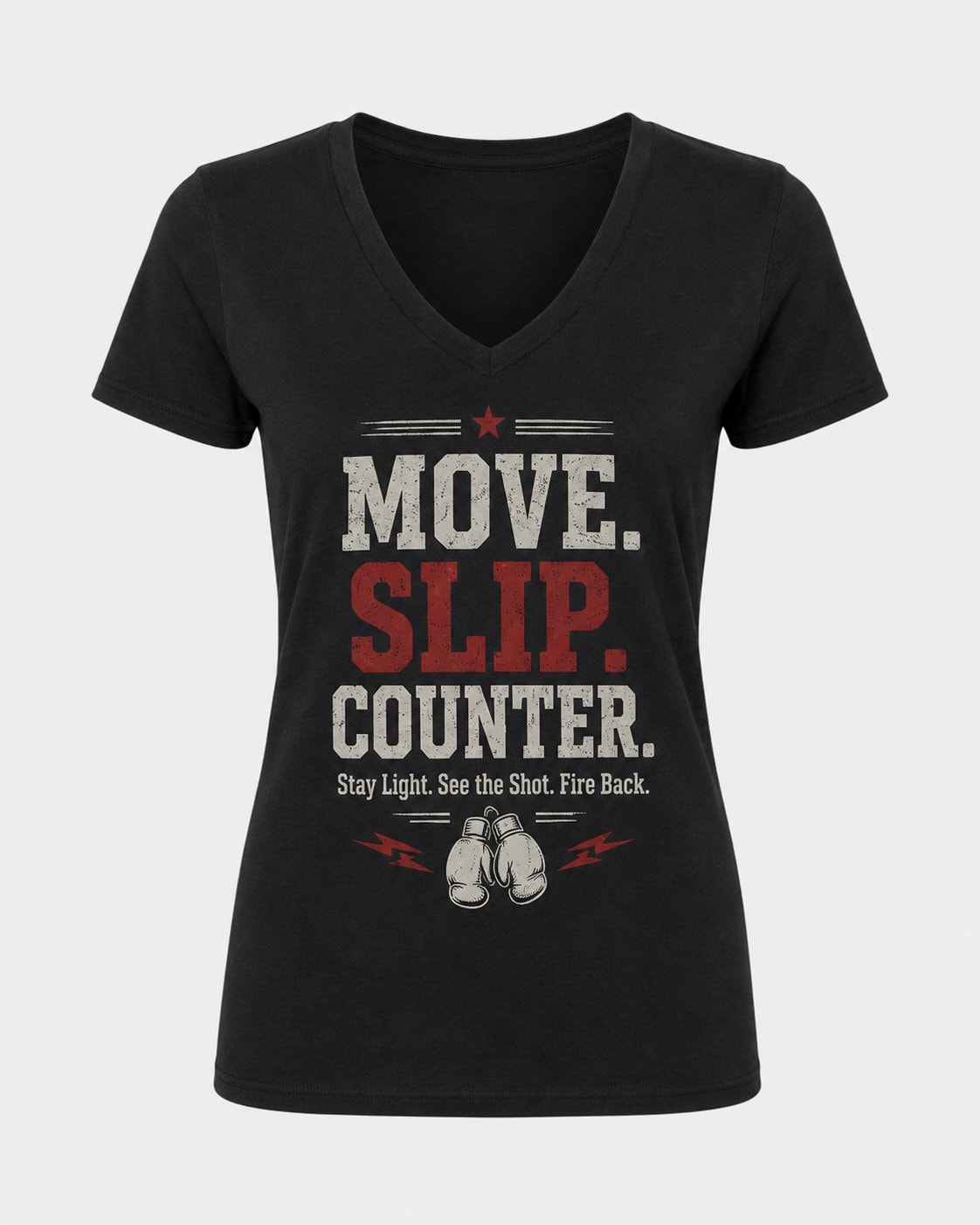 Move Slip Counter Women's V-Neck T-Shirt-Sand-3