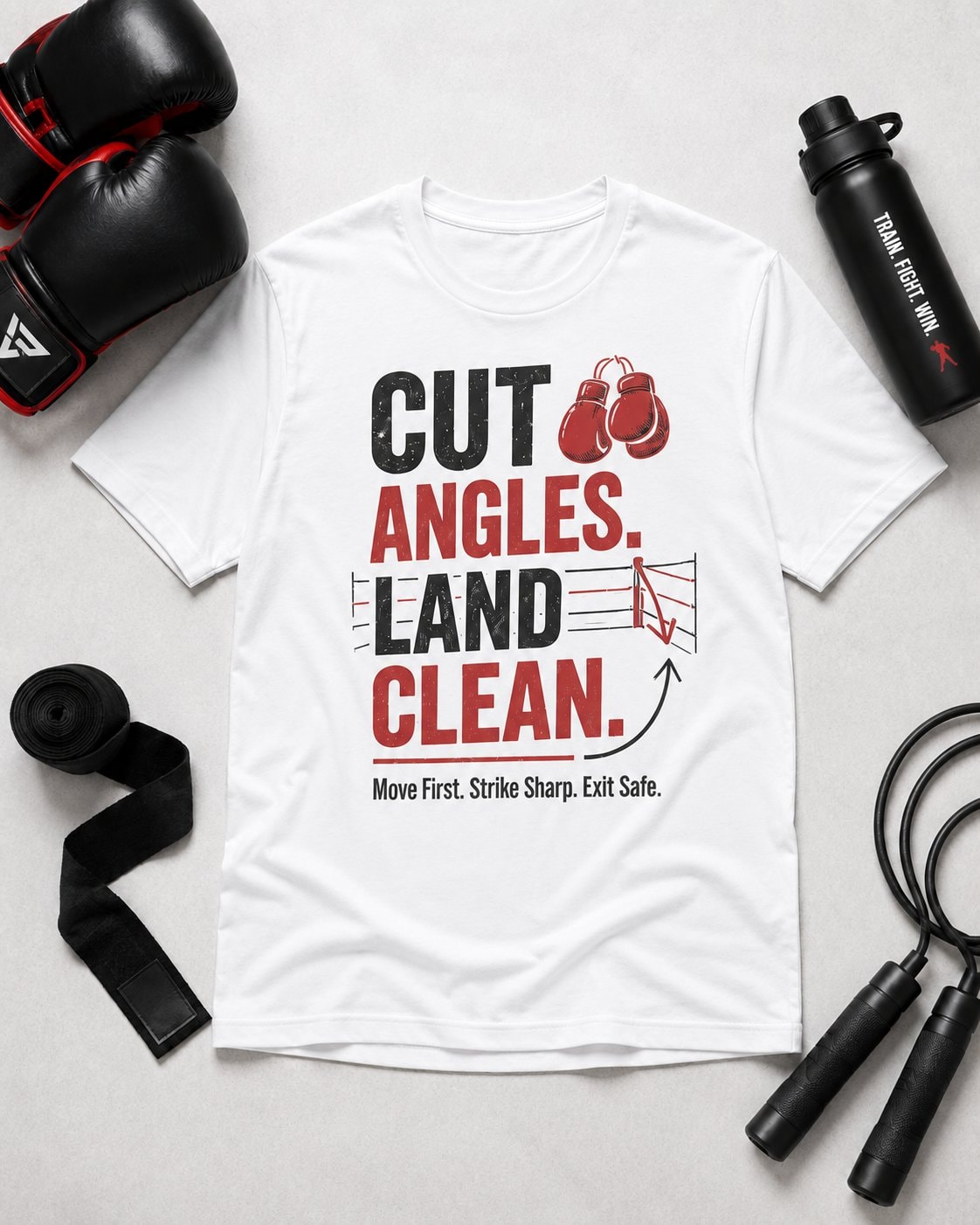 Cut Angles Land Clean Men's T-Shirt-White-4