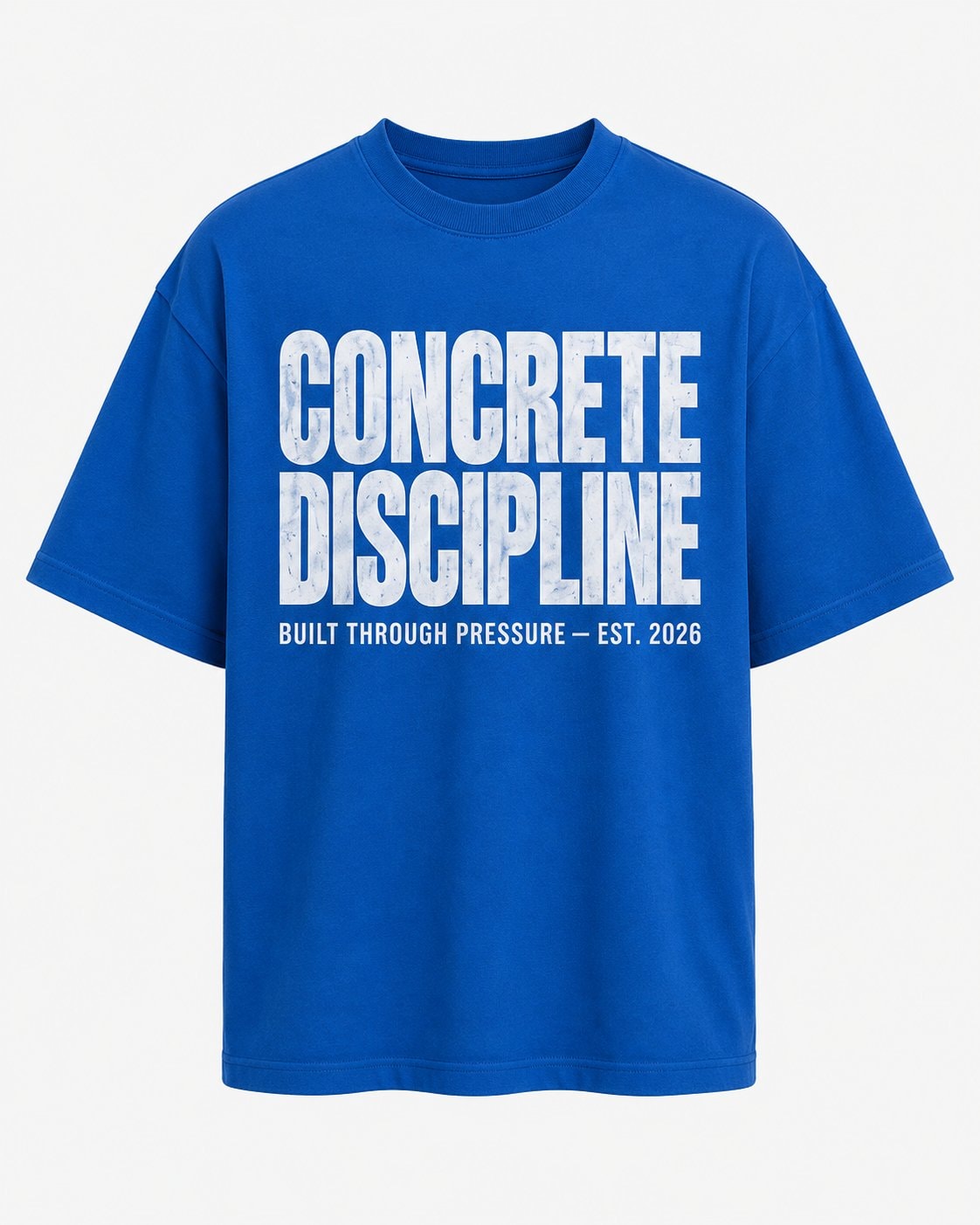 Concrete Discipline Men's Oversized T-Shirt-Royal Blue-3