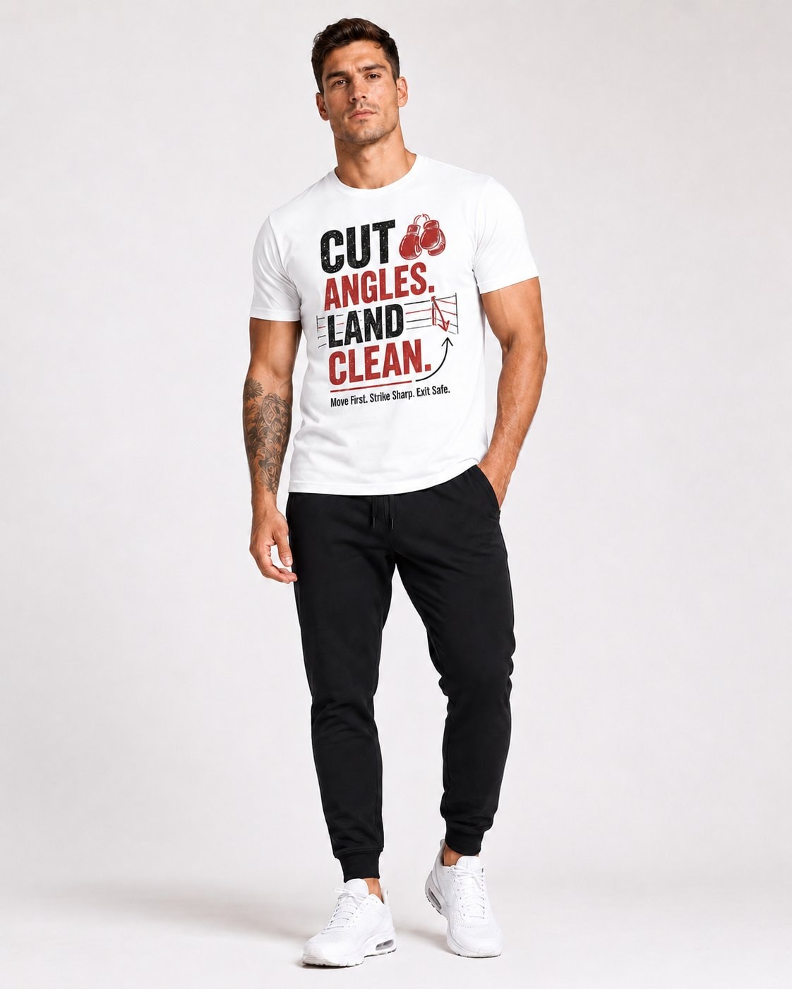 Cut Angles Land Clean Men's T-Shirt-White-1