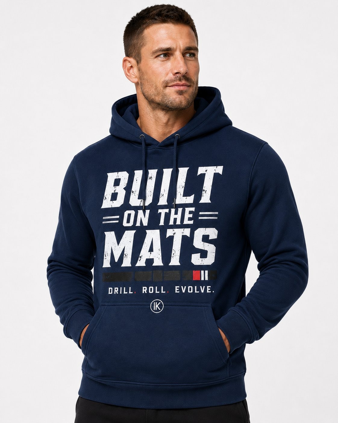 Built on the Mats Men's Hoodie-Navy-2