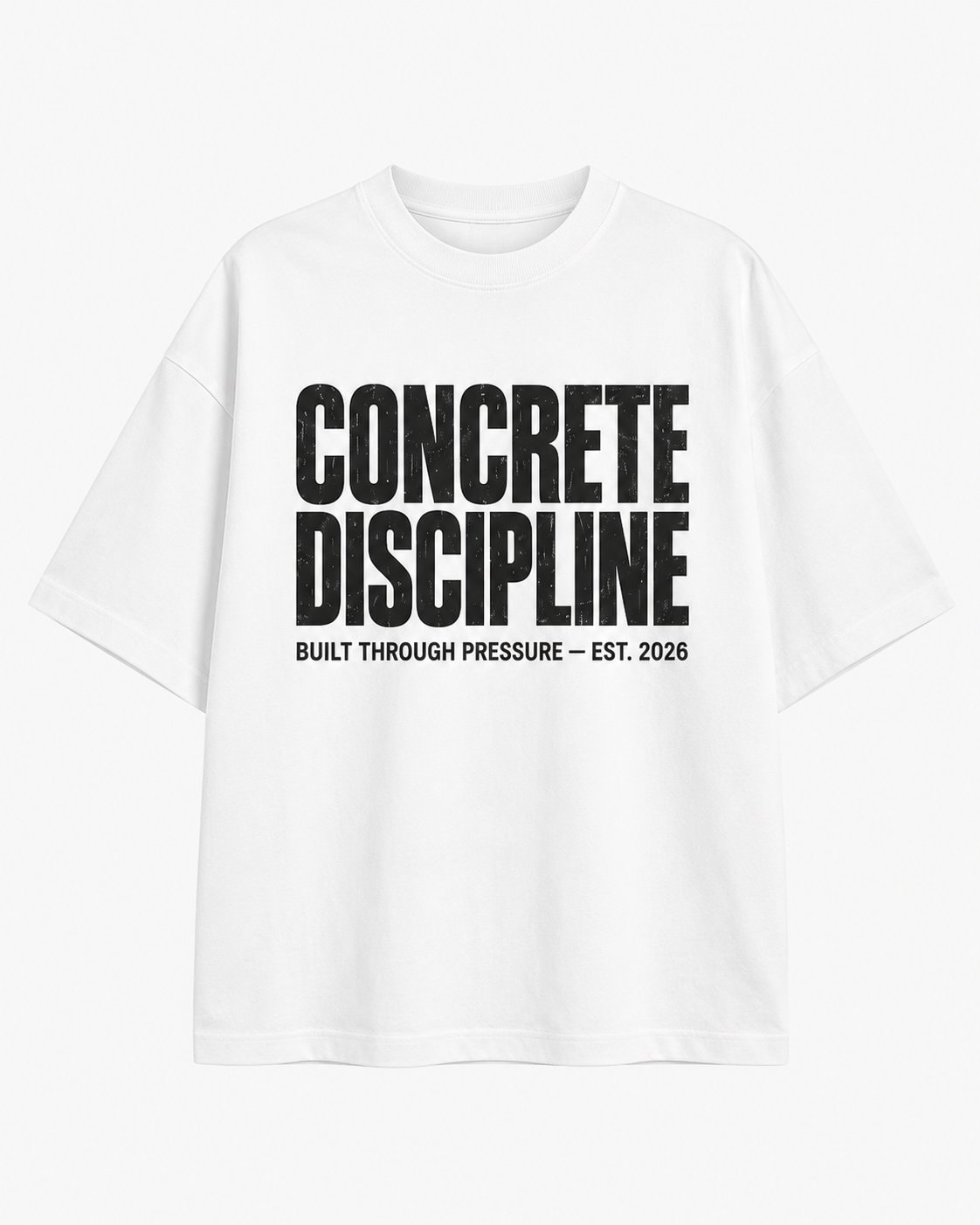 Concrete Discipline Men's Oversized T-Shirt-White-3