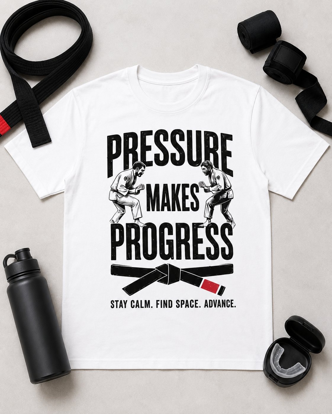 Pressure Makes Progress Men's T-Shirt-White-4