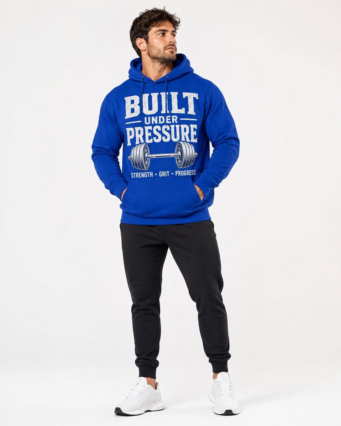 Built Under Pressure Men's Hoodie-Royal Blue-1