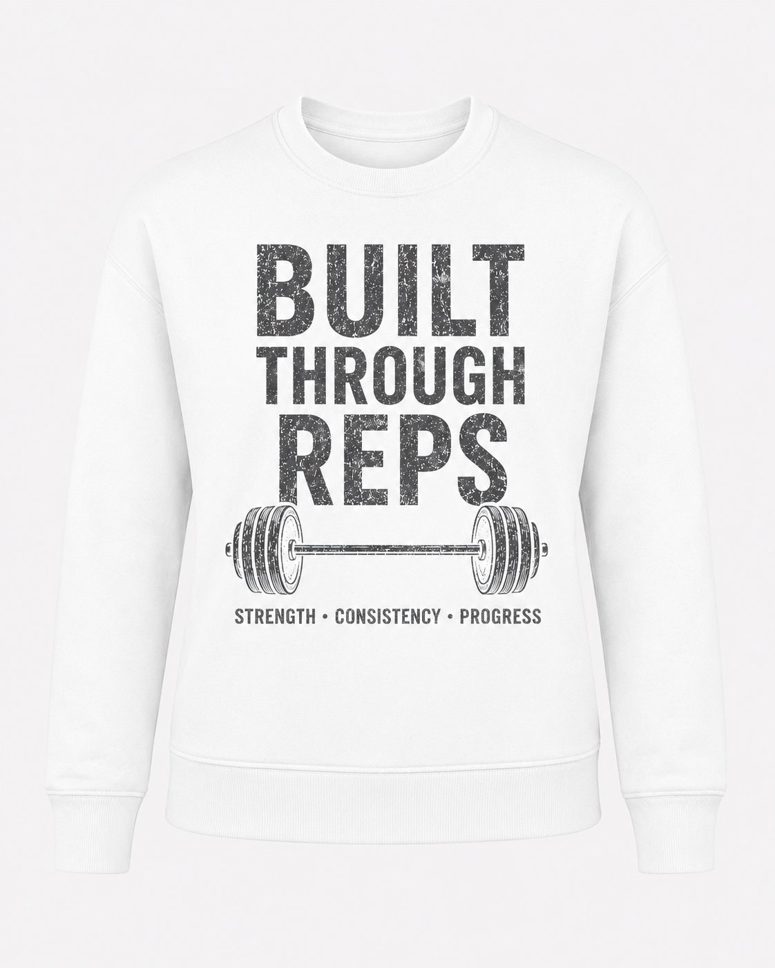 Built Through Reps Women's Sweatshirt-White-3