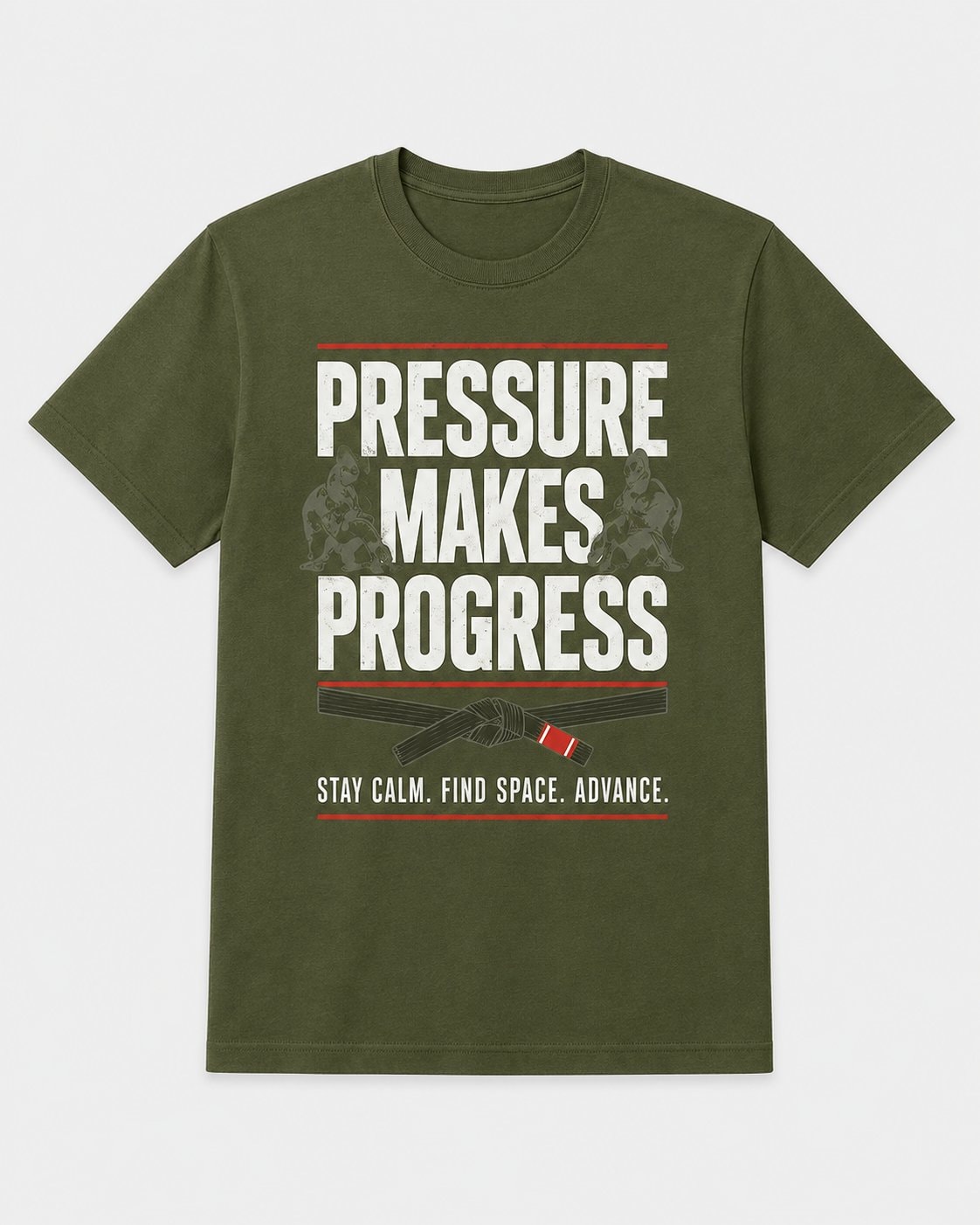 Pressure Makes Progress Men's T-Shirt-Military Green-3