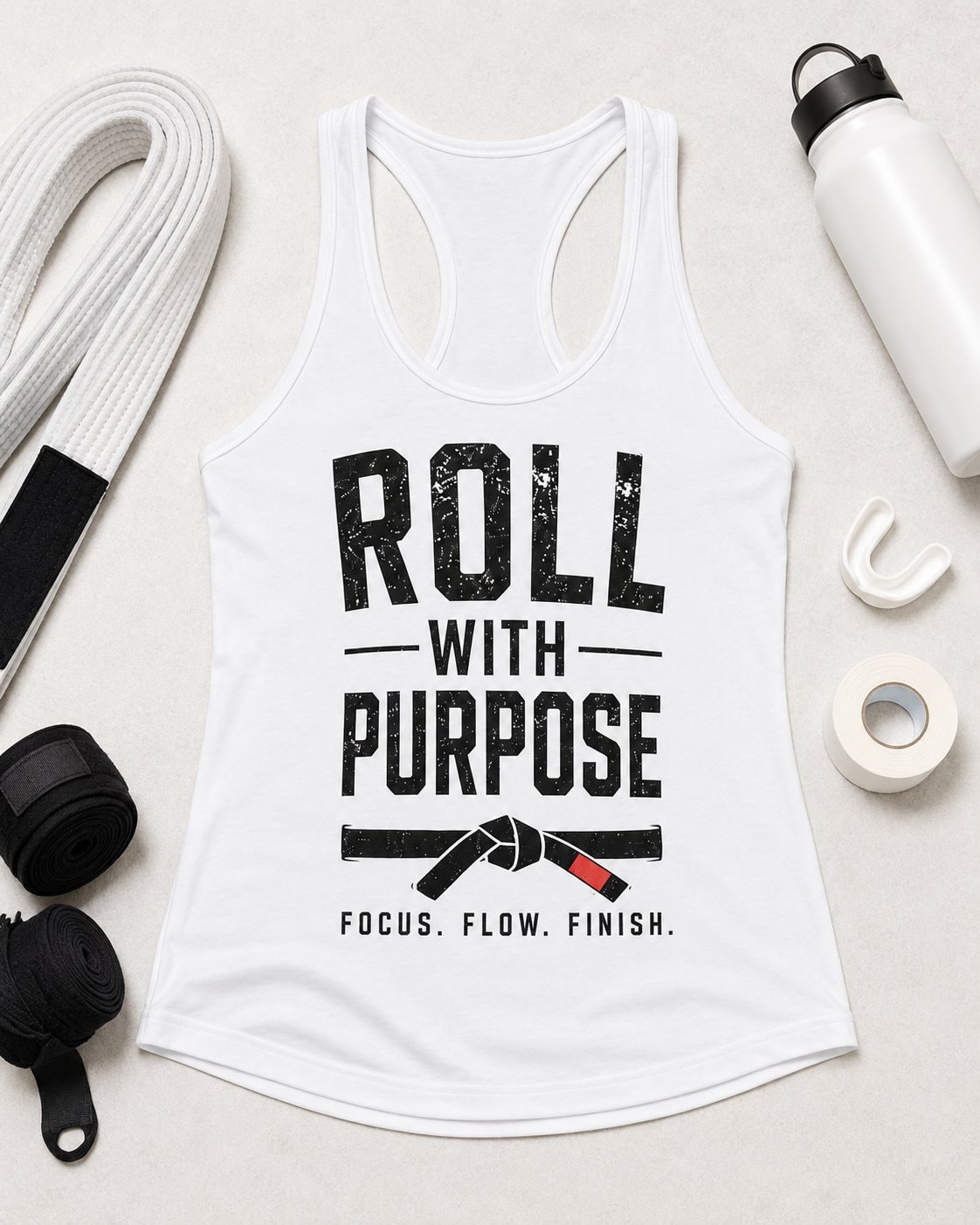 Roll With Purpose Women's Tank Top-White-4