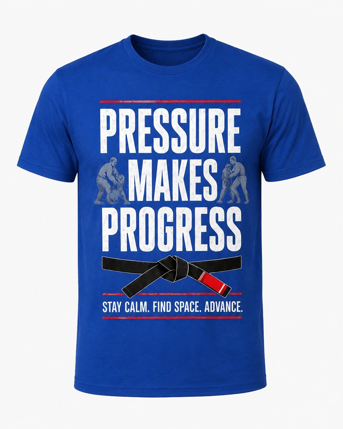 Pressure Makes Progress Men's T-Shirt-Royal Blue-3