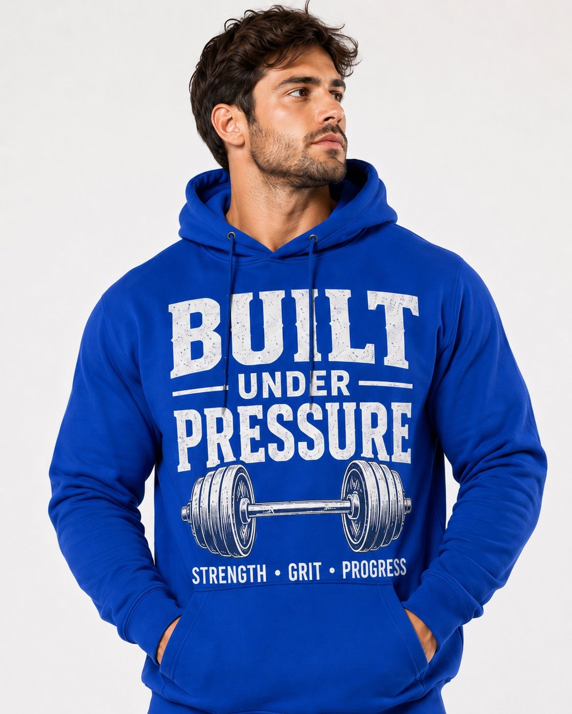 Built Under Pressure Men's Hoodie-Royal Blue-2