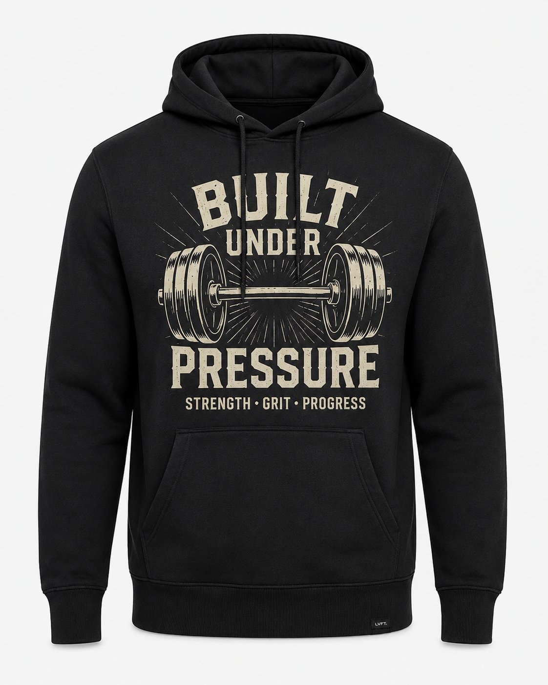 Built Under Pressure Men's Hoodie-Black-3