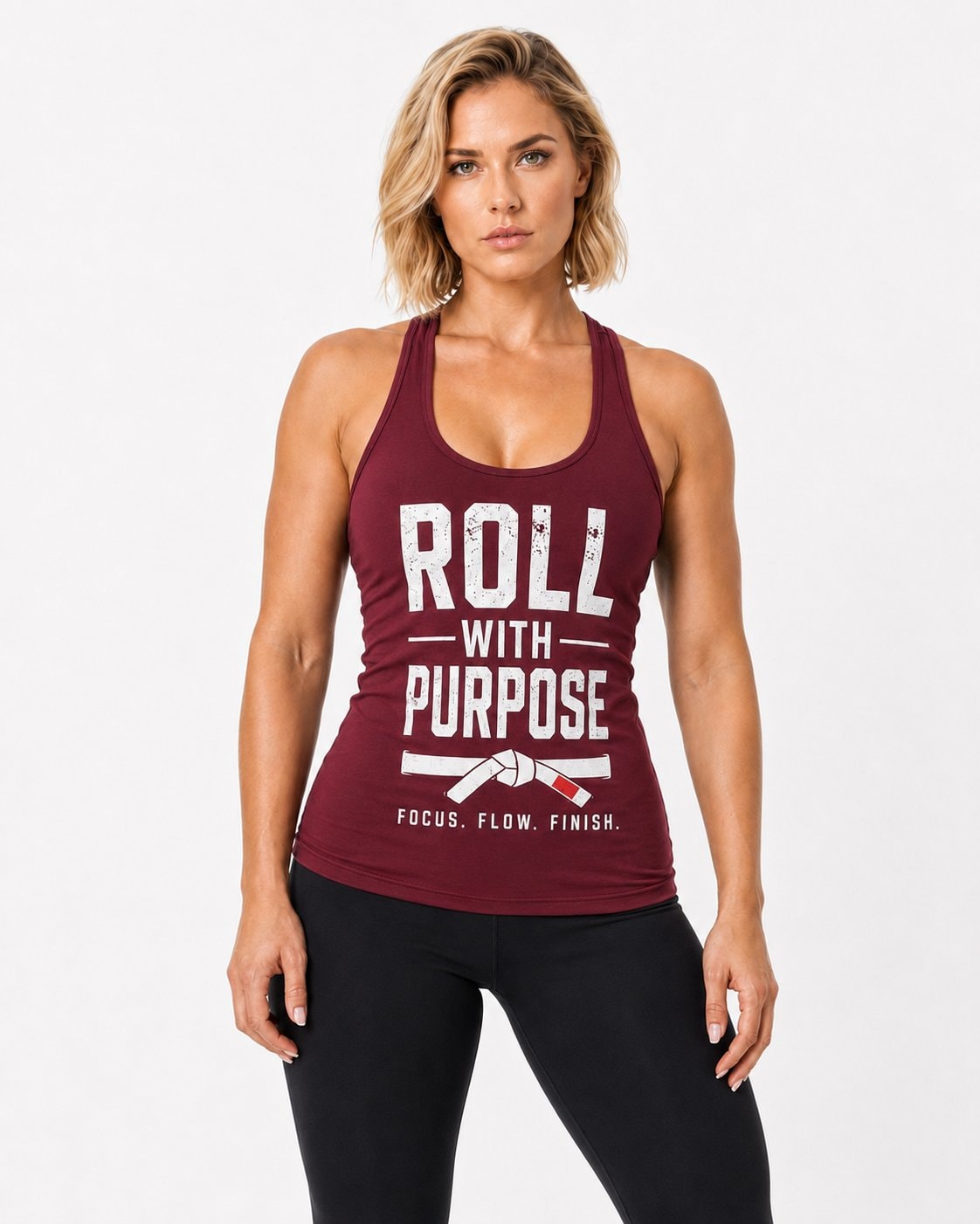 Roll With Purpose Women's Tank Top-Maroon-2