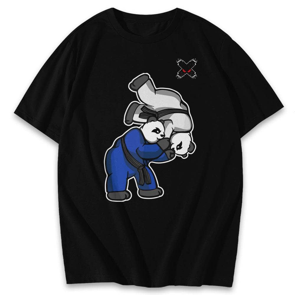 Porrada Panda Jiu Jitsu Graphic Tee - Black | Mens Streetwear Shirt