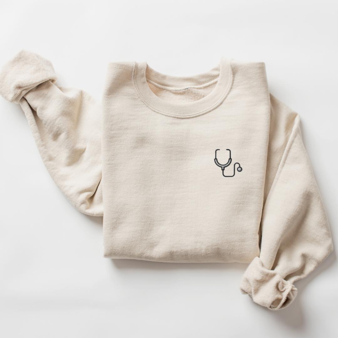 Stethoscope Embroidered Sweatshirt