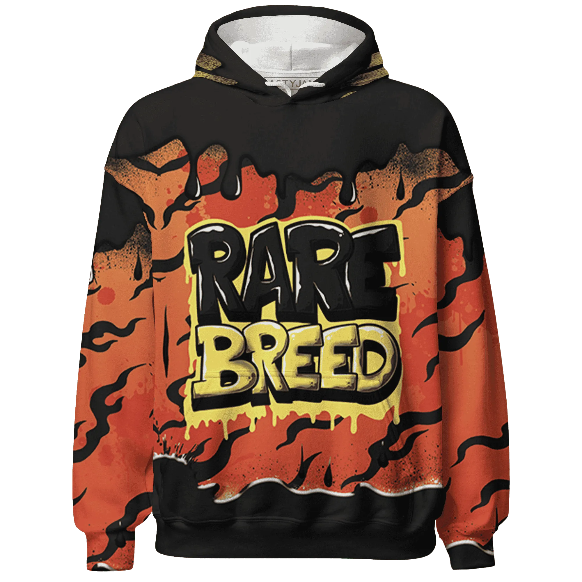 NastyJamz VaporMax Crimson Total Orange Plus Hoodie Match Rare Breed Drippin All-Over Print