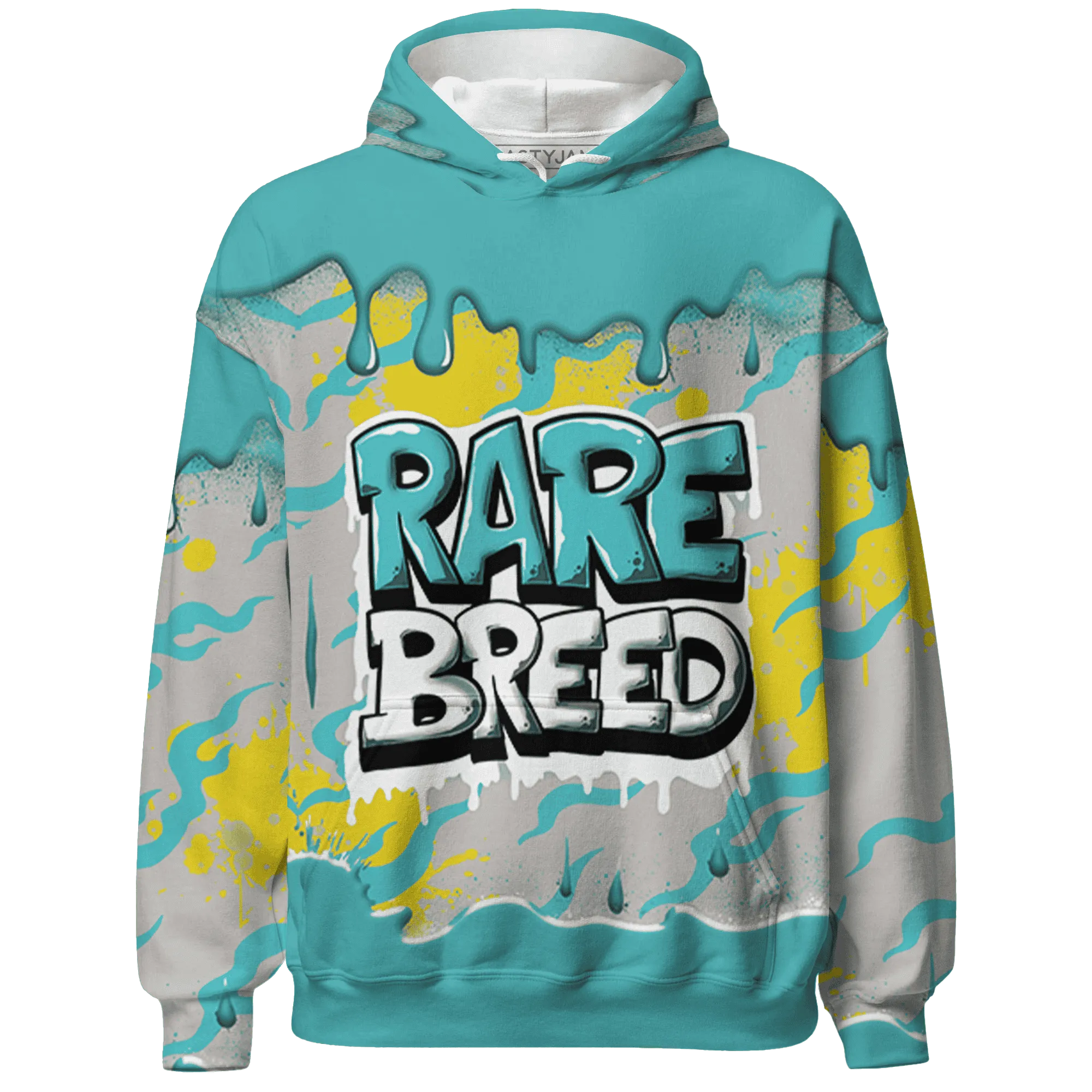 NastyJamz NBL Cyan Burst 9060 Hoodie Match Rare Breed Drippin All-Over Print
