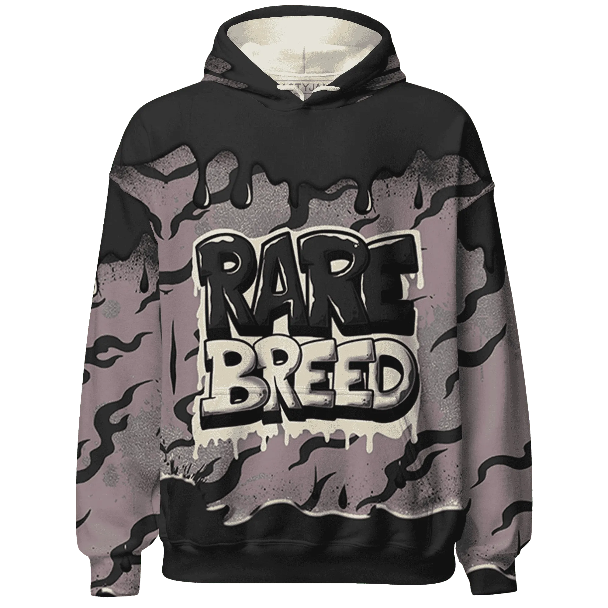 NastyJamz Black Violet Ore 3s Hoodie Match Rare Breed Drippin All-Over Print