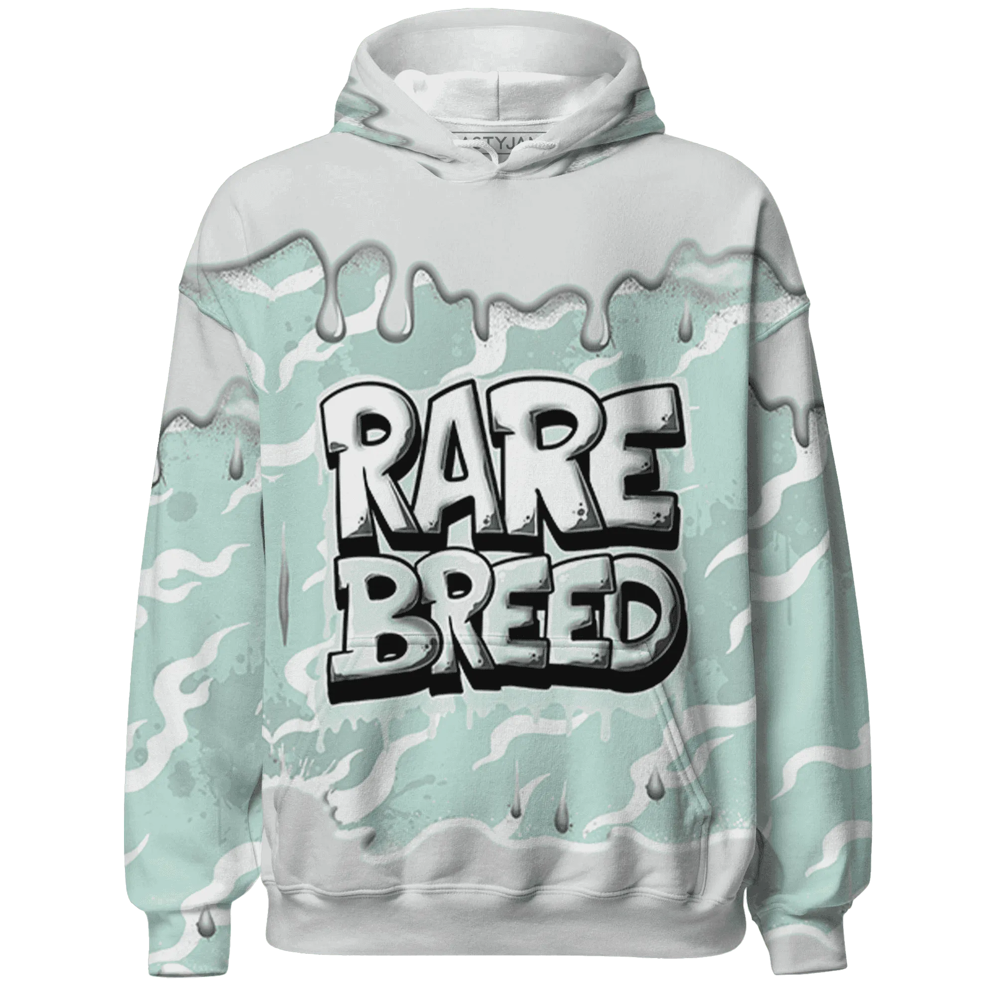NastyJamz AF 1 Low Jade Ice White Hoodie Match Rare Breed Drippin All-Over Print
