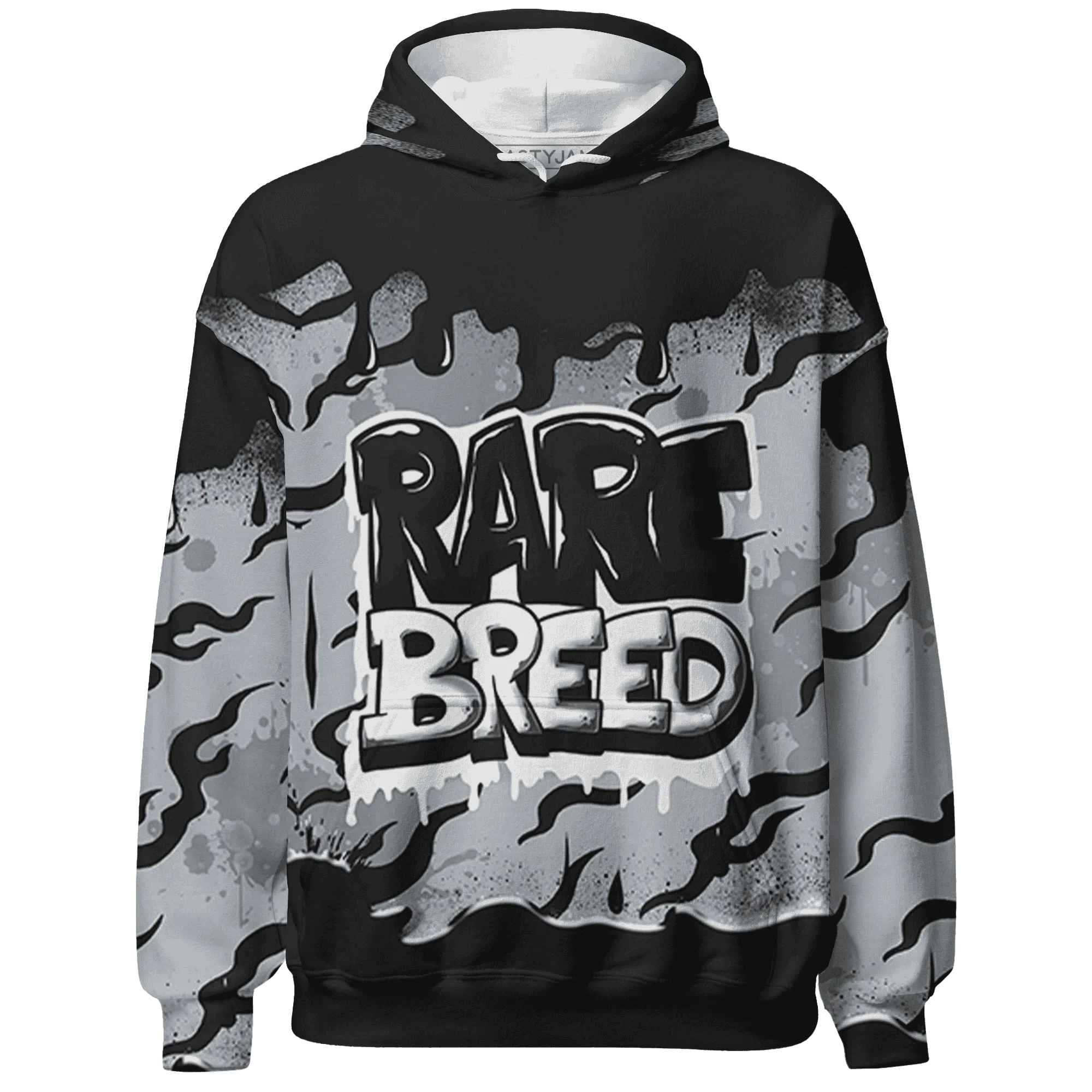 NastyJamz Wolf Grey 12s Hoodie Match Rare Breed Drippin All-Over Print